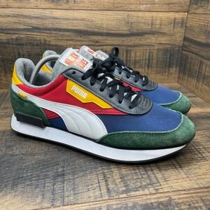Puma Black Fives Future Rider Sneakers Men's 10 Multicolor Retro 382335-01